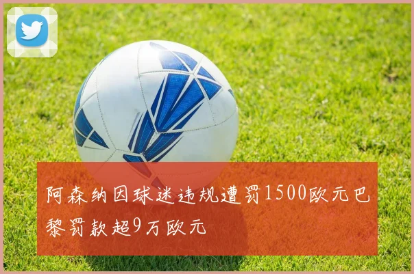 阿森纳因球迷违规遭罚1500欧元巴黎罚款超9万欧元